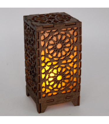 Alhambra Mini Laterne - Holz - Led