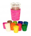 Deckglas Tee Handwerker - Raschel - mehrere Colos - glatte Modell