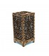 Wooden Candle Holder Candlestick Lantern Mini Openwork Floral Design - Laser Cutting and Engraving - Led