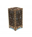 Wooden Candle Holder Candlestick Lantern Mini Openwork Floral Design - Laser Cutting and Engraving - Led