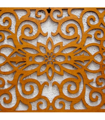 Malha de Madeira - Borda Floral - 60 x 30 cm