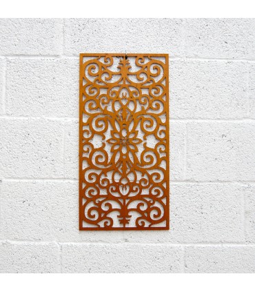 Wood Lattice - Floral Border - 60 x 30 cm