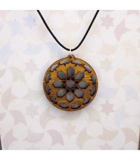 Hängender Anhänger aus Olivenholz - Nazarí Alhambra Design