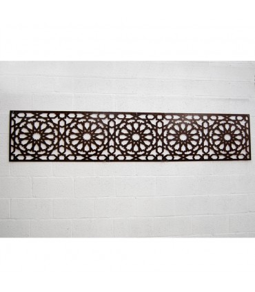 Celosía Madera Cenefa Alhambra - 250 x 50 cm - 4 mm