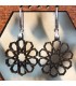 Pendientes Madera Olivo con Plata - Diseño Alhambra