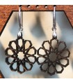 Pendientes Madera Olivo con Plata - Diseño Alhambra