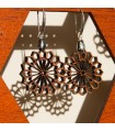 Orecchini in legno di ulivo con argento - Najma Design