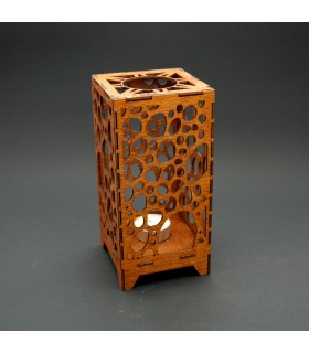 Lanterna portacandele in legno - Modello Sahara - 19 cm