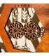 Orecchini in legno di ulivo con argento - Alhambra Dair Design