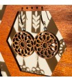 Orecchini in legno di ulivo con argento - Alhambra Dair Design