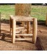 Taburete Artesano Madera Limonero y Esparto - Decoración Jardín