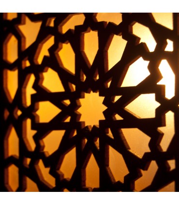 Lámpara de Madera Alkauzar - Diseño Mosáico Alhambra