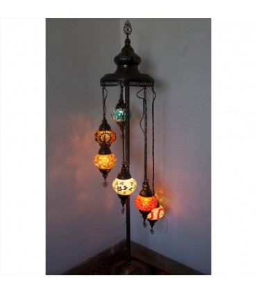 Lampes turque - Plancher - 110 cm - Verre de Murano - Mosaïque