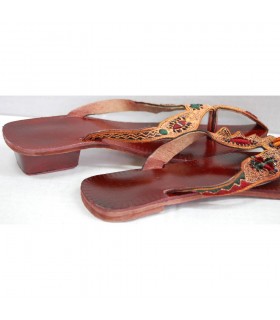 Donna sandalo rosso - con o senza tacco N. 38-43