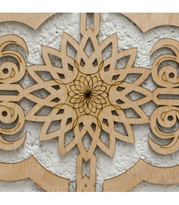 Treillis en bois - Gravure ethnique - Modèle Niger - 50 cm