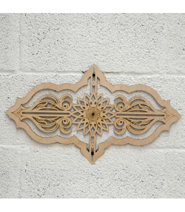 Treillis en bois - Gravure ethnique - Modèle Niger - 50 cm