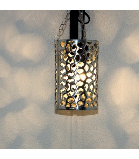 Lámpara Techo Aluminio Cilindro Estilo Andalusí - Artesania Marroqui - Modelo Bahar