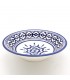 Plato Hondo Fez Decorado  - Cerámica Pintada - Blanco Azul - Modelo SHAMS