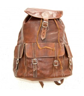 Mochila de Cuero Gigante - Excursiones - 45 cm - Modelo Kabir