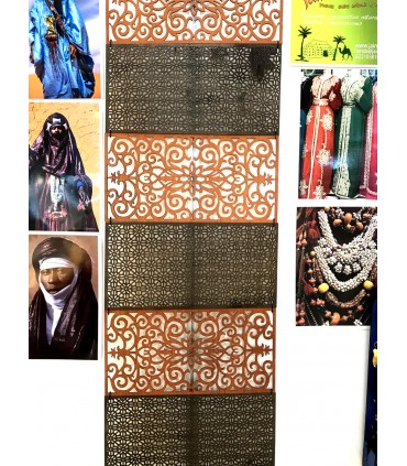 Wood Lattice - Floral Border - 60 x 30 cm