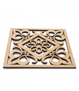 Tapis de table - Porte-plat - DM - Découpé au laser - Design baroque-arabe