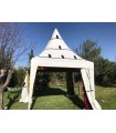 Jaima Árabe Marroquí - Carpa - 2 x 2 m - PVC -Estructura Hierro - Fiestas Eventos
