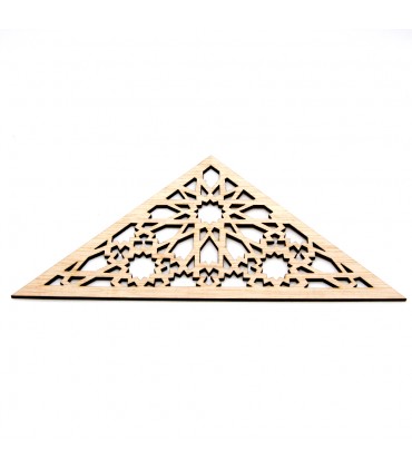 Celosía Árabe Triangular - Madera Laminada - Diseño Muzalazat