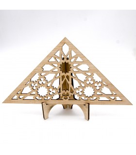 Celosía Árabe Triangular - Madera Laminada - Diseño Muzalazat