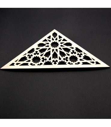 Celosía Árabe Triangular - Madera Laminada - Diseño Muzalazat