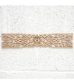 Celosía Árabe Madera 10x50cm - Diseños Geométricos - Corte por Laser - Modelo jamil