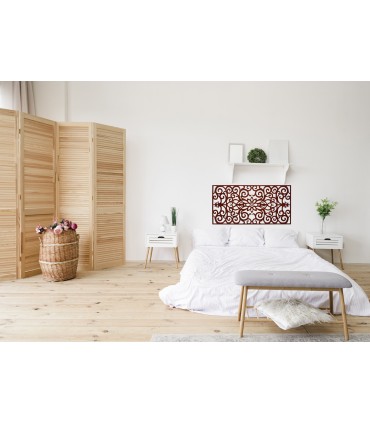 Cabecero de Cama Floral Barroco - 160 x 80 cm - Celosía Madera