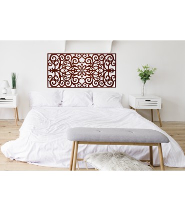 Cabeceira Floral Barroco - 160 x 80 cm - Estrutura de madeira