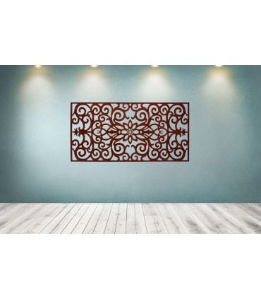 Cabeceira Floral Barroco - 160 x 80 cm - Estrutura de madeira