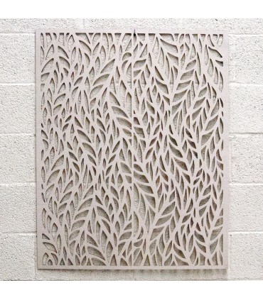 Lattice in legno bianco - Design autunnale - 100 x 80 cm