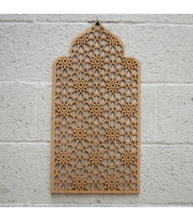 Celosía Madera - Diseño Meknesi - 60 x 30 cm